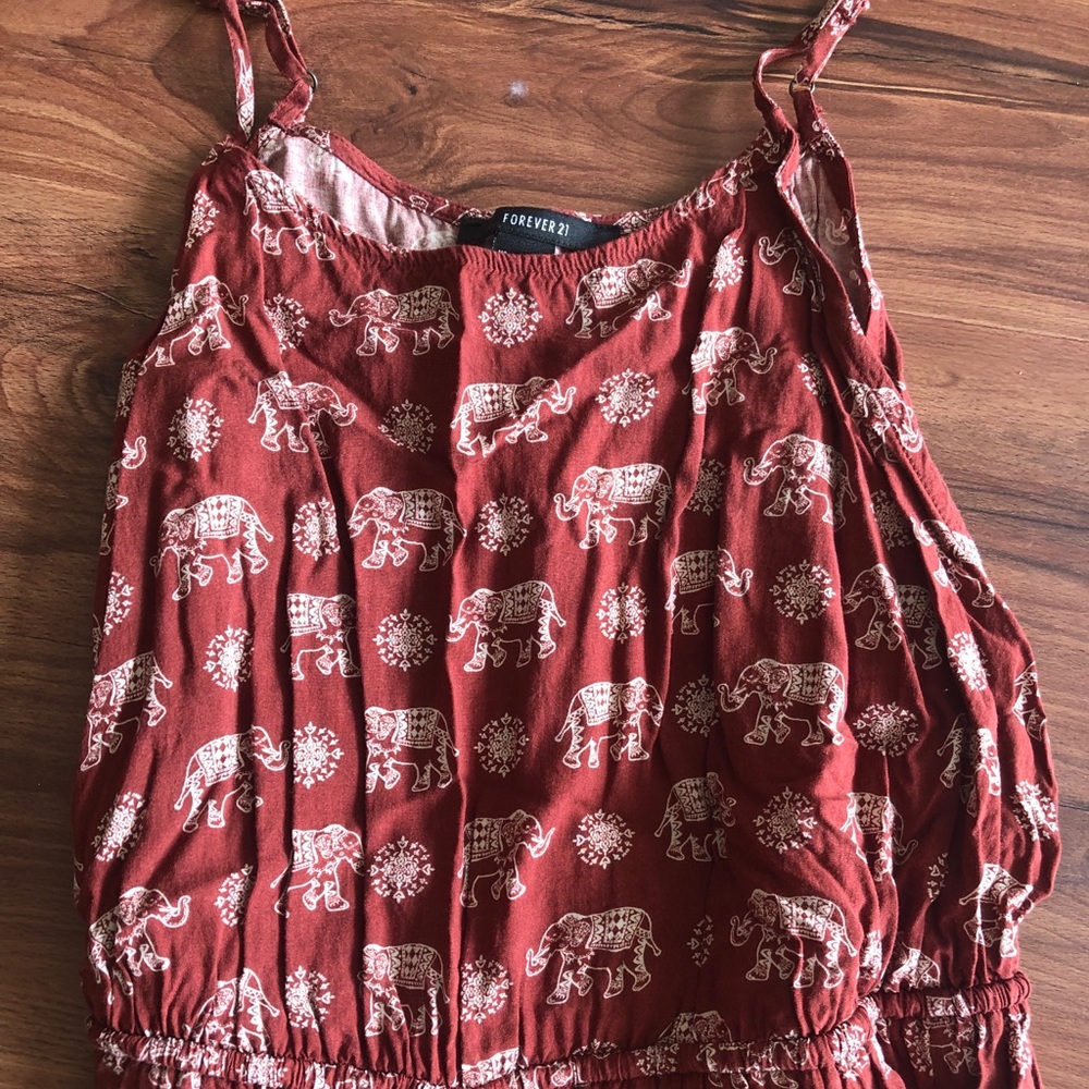 Elephant print jumpsuit